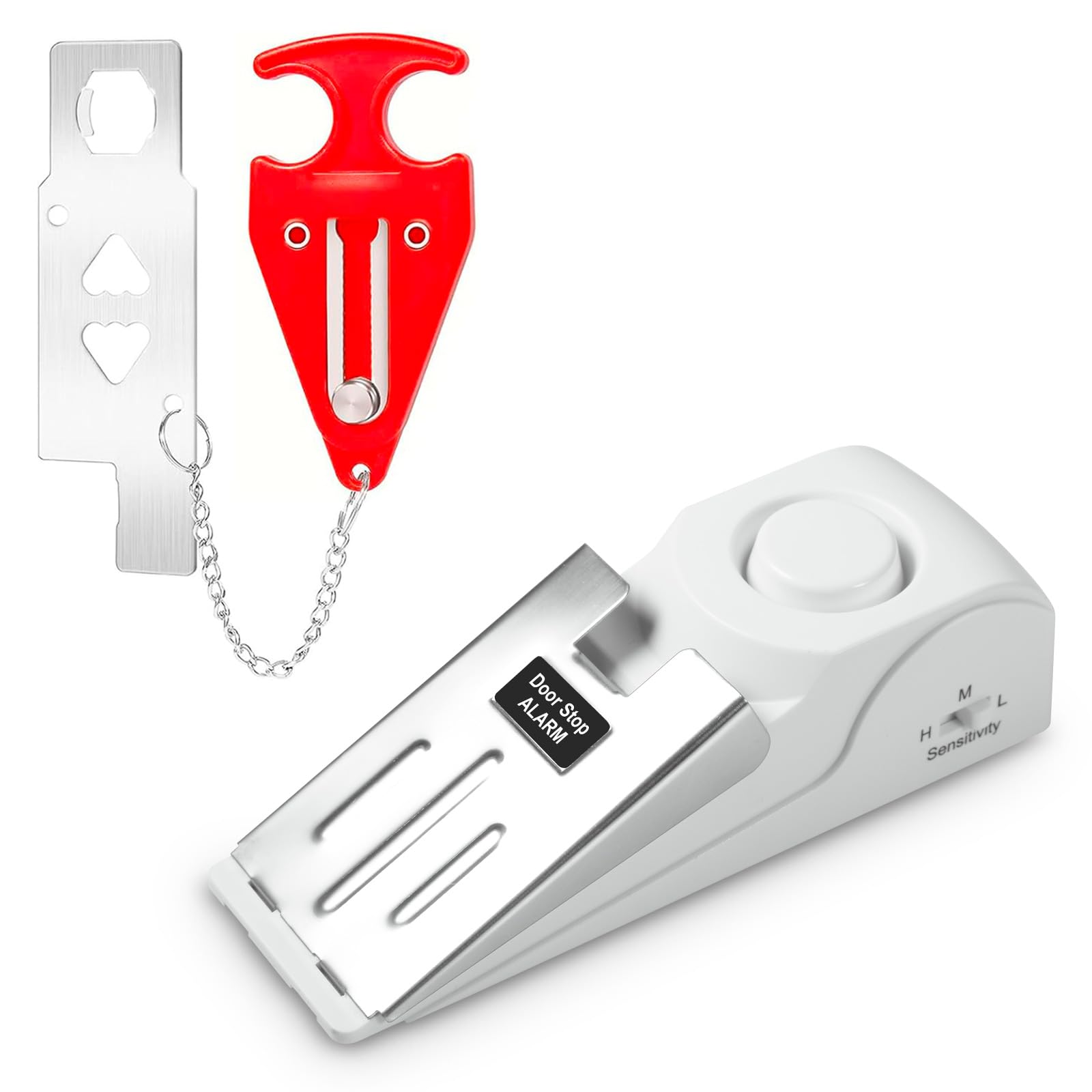 Door Stop Alarm - ポータブルドアストップアラーム旅行ホテルドアロック設置不要ホームホテル旅行のための二重のセキュリティを提供 ﻿