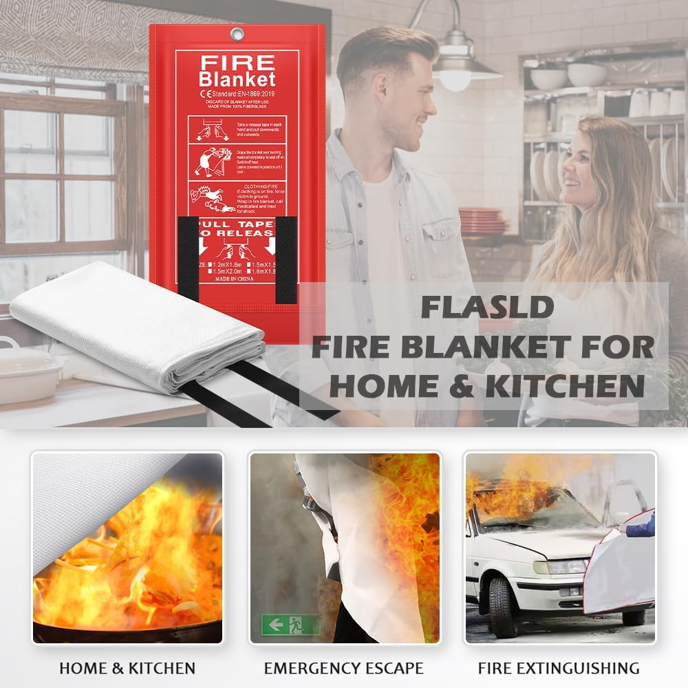 Fire Blanket Kitchen - TANAN 2026 最新緊急用防火ブランケット 1枚入り - 40インチ