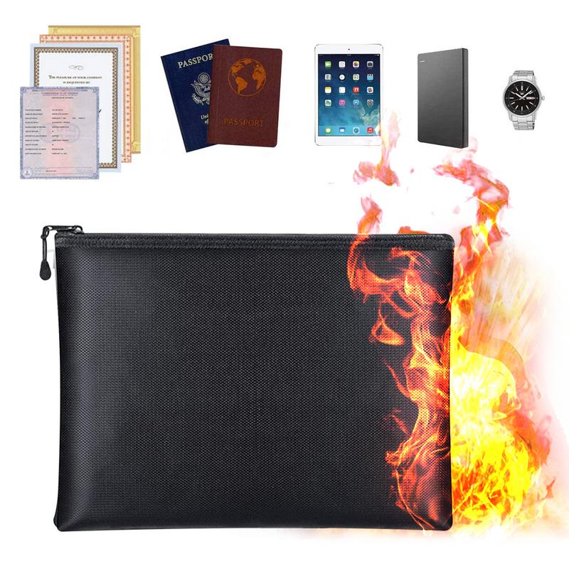 Fire Safe Document - 耐火ドキュメントバッグ,ジッパー付き耐火収納ポーチ,家庭やオフィス用