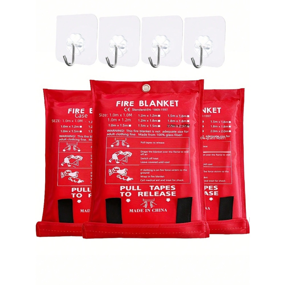 Fire Blanket Kitchen - 防火ブランケット 39.37 X 39.37 インチ 緊急用難燃ブランケット