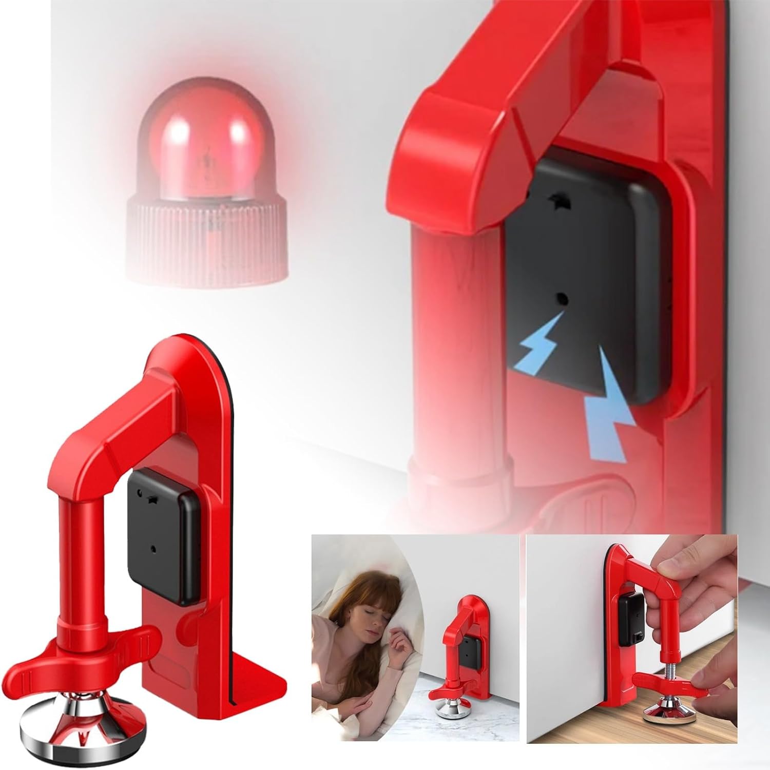 Door Stop Alarm - バッテリー駆動アラームドアストッパードアロック女性のためのセキュリティ保護ドアストップ盗難防止アラームブロックシステム卸売
