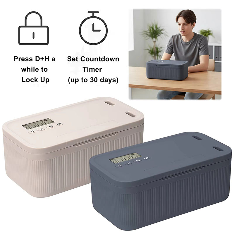 Medicine Cabinet Lock - タイマー付きロックボックス 電話ロッカー タイムロック収納ボックス オフィス ホーム 薬箱