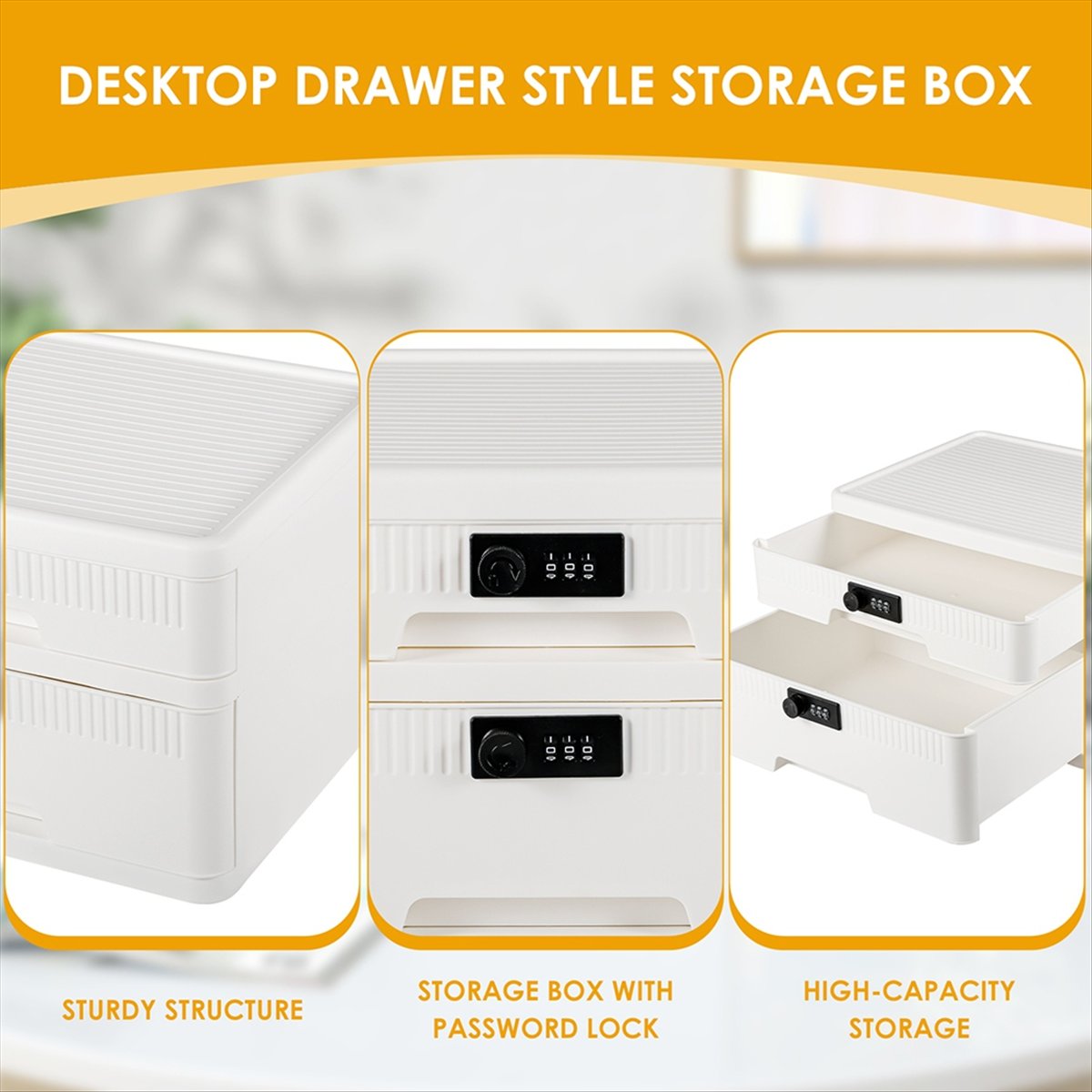 Medicine Cabinet Lock - 新しいデジタルパスワードロック金庫ボックス引き出しタイプ薬ロックキャビネットパスポートファイルジュエリープライバシーセキュリティ収納ボックス