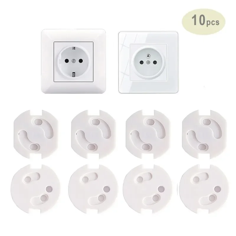 Outlet Cover Baby - vvocci 10 個子供用ベビーセーフソケットセキュリティ保護プロテクター電気プラスチック安全ソケットカバーコンセント