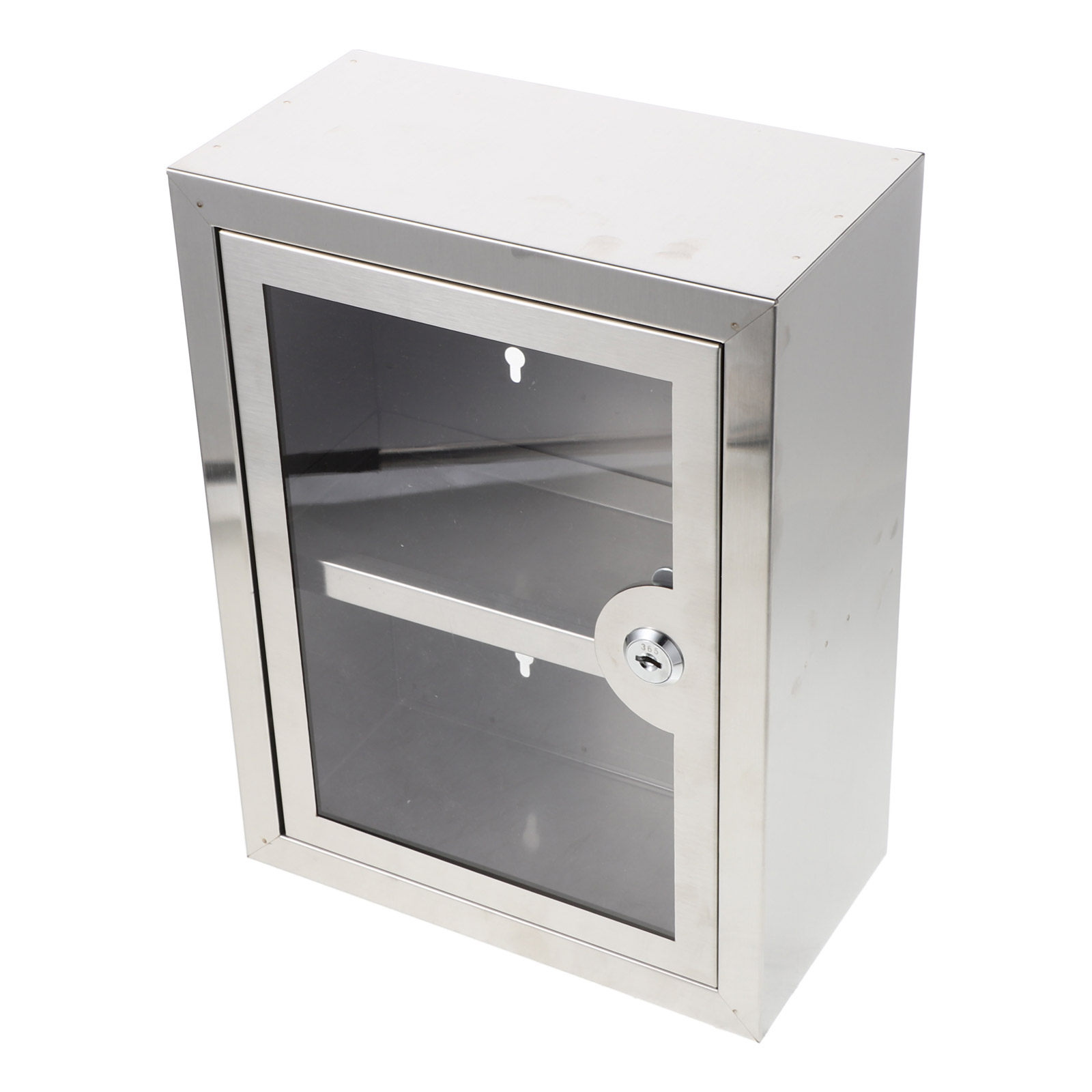 Medicine Cabinet Lock - ロック式薬箱金属製壁掛けキャビネット二層式11x8.2ロックボックスキー付き壁掛け収納ボックス小型金属製ツールボックス