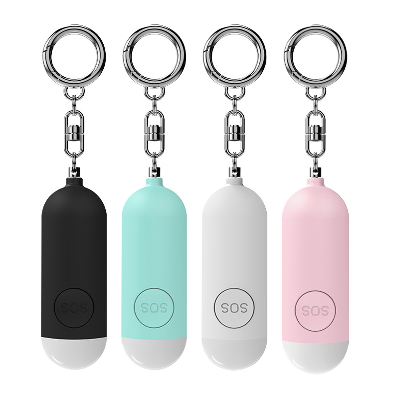 Personal Alarm Keychain - 自己防衛アラーム LED ライト充電式女性子供個人用 130dB SOS 防衛安全アラームキーチェーン緊急
