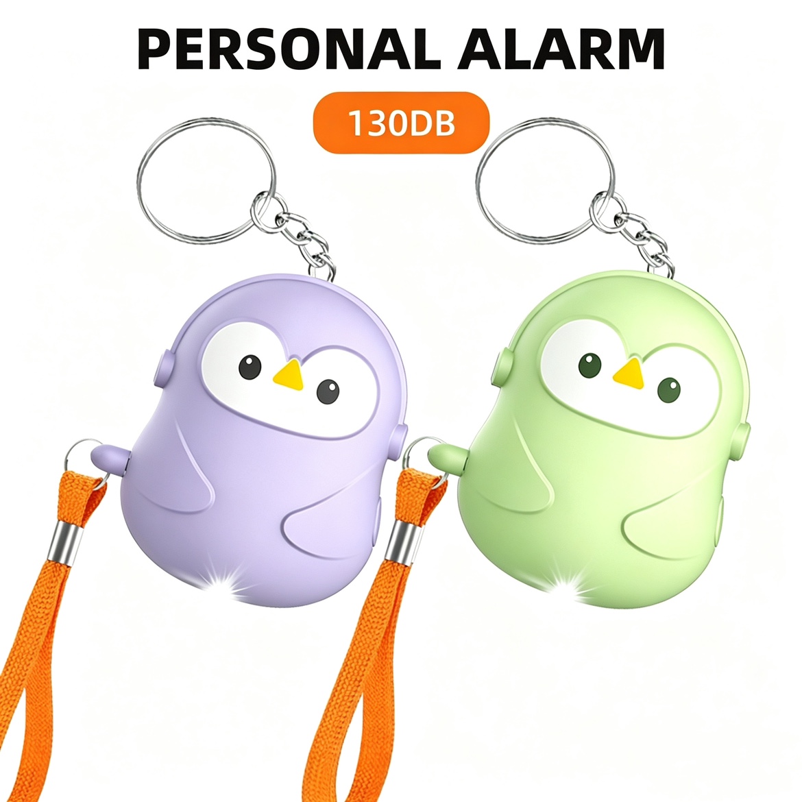 Personal Alarm Keychain - 個人用護身5個セットアラーム130db護身サイレン安全アラーム女性女の子用パーソナルキーホルダーアラーム