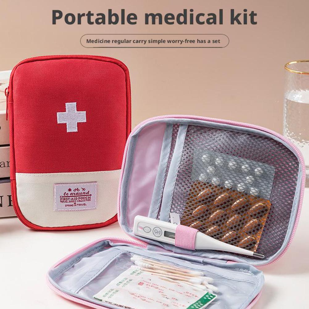 First Aid Bag Kit - ポータブル救急医療キット旅行アウトドアキャンプ緊急薬収納バッグ旅行ミニ EDC ポーチオーガナイザーピルケース