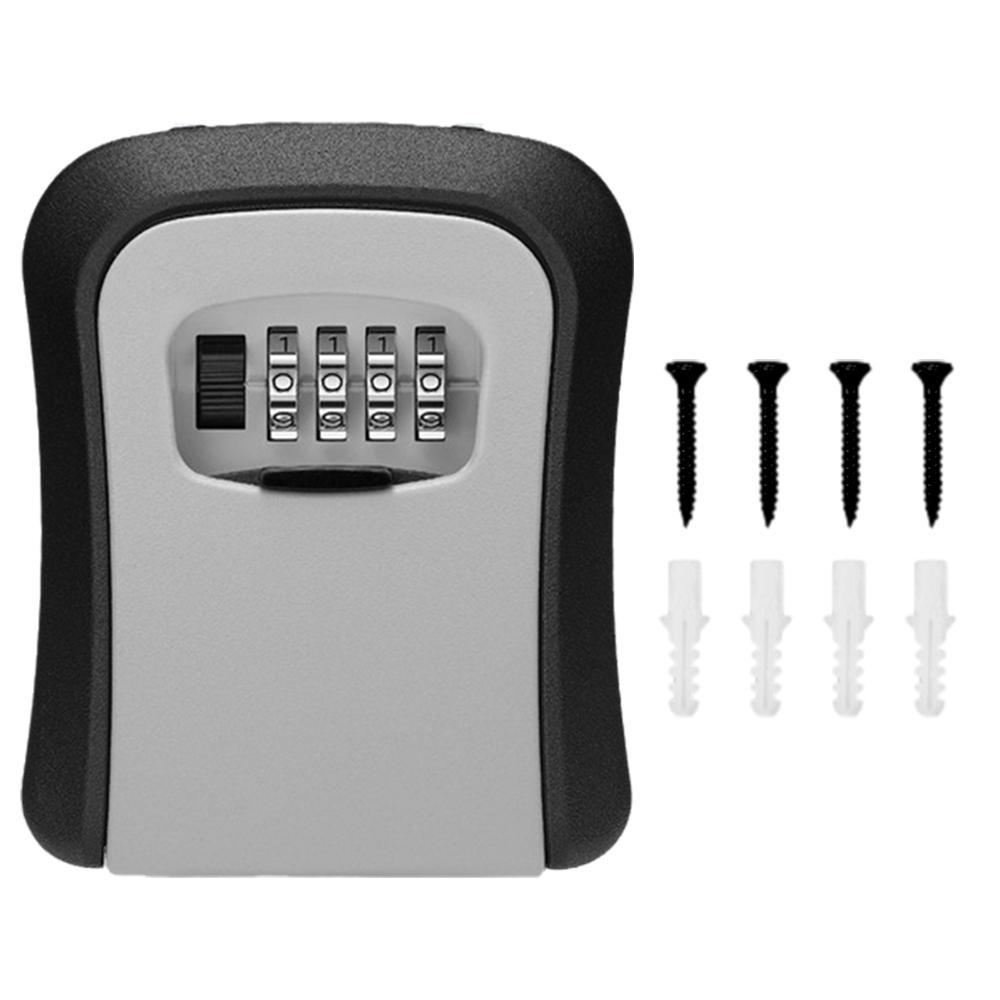 Lockbox Key Secure - 壁掛けキーロックボックス 4桁パスワードコードセキュリティロック キーなし 自宅 オフィス用 キーセーフ