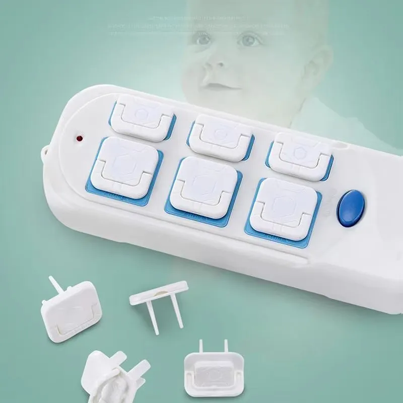 Outlet Cover Baby - 簡単設置 赤ちゃん用電気ショック防止コンセントカバー 防塵テープ 隠しハンドル付き 家族向け電源プラグプロテクター