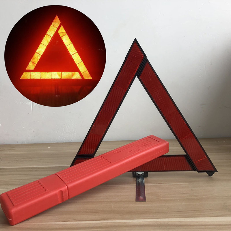 Emergency Exit Sign - 車三脚折りたたみ一時停止標識リフレクター車の緊急故障警告ツール三角形赤反射安全危険カーアクセサリー