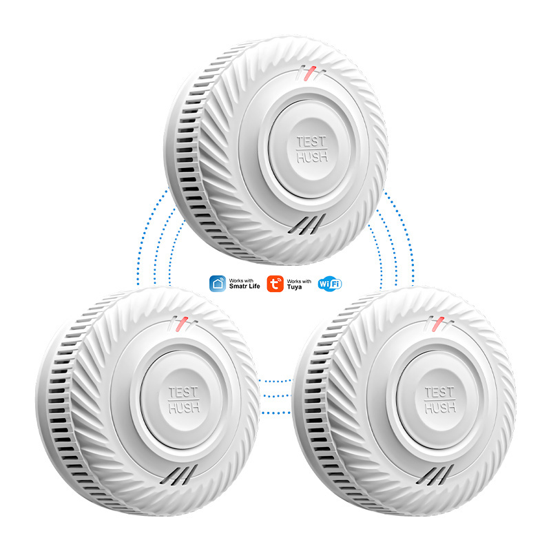 Smoke Detector Interconnected - 10年間バッテリー駆動のホテル用スマートワイヤレスTuya Wifi連動型煙感知器