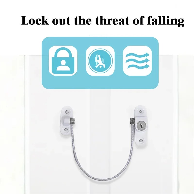 Window Lock Bar - ステンレス鋼窓ロック子供用安全ロック高層落下防止プッシュプルストッパー盗難防止窓ロック