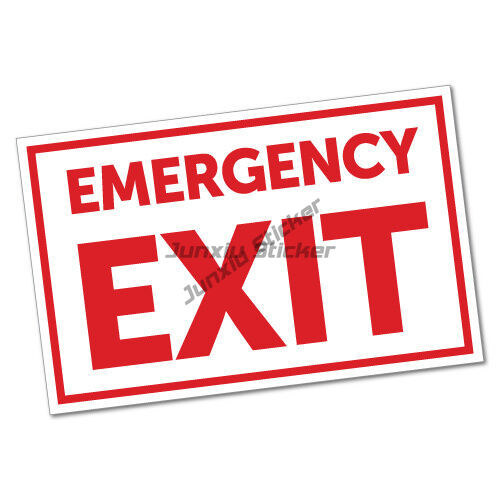 Emergency Exit Sign - 緊急出口ビニールステッカー、車の安全サイン、傷傷、傷防止、日焼け止め、デカール