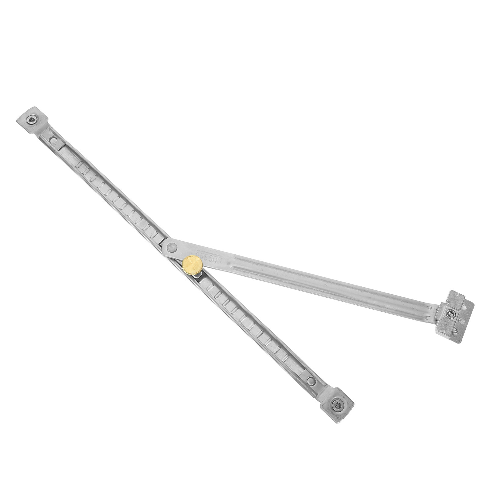 Window Lock Bar - ヒンジ付き窓リミッター、開き窓制限バー、調整可能な摩擦式アパートロック、バルコニー開口装置、ヨーロッパ式溝付き