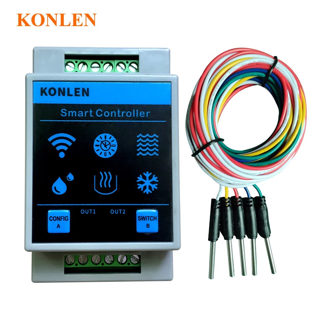Water Alarm Sensor - KONLEN Tuya 水位センサー WIFI コントローラースマートホーム漏水洪水警報リーク保護オーバーフロープールタンク流量検出器