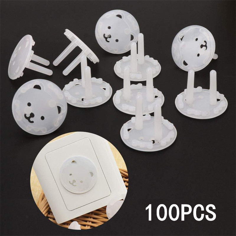 Outlet Cover Baby - 10/20/50/100 個 EU プラグベビー安全子供用電気ソケットコンセント保護セキュリティ二相安全ロックカバーキッズソケット