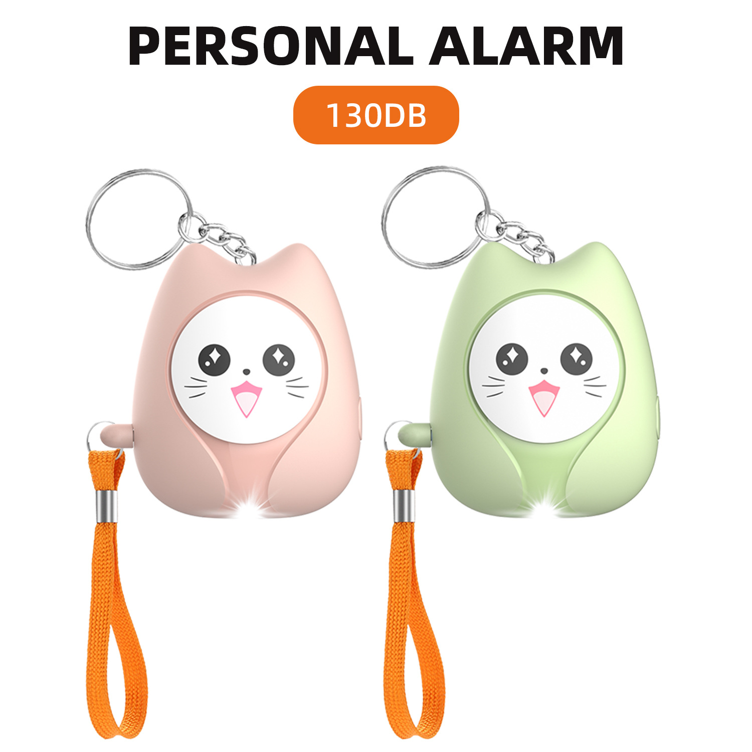 Personal Alarm Keychain - 2025年新型パーソナルアラーム 女性と子供のための携帯キーホルダー緊急パニックアラート 屋外安全装置 高齢者向け