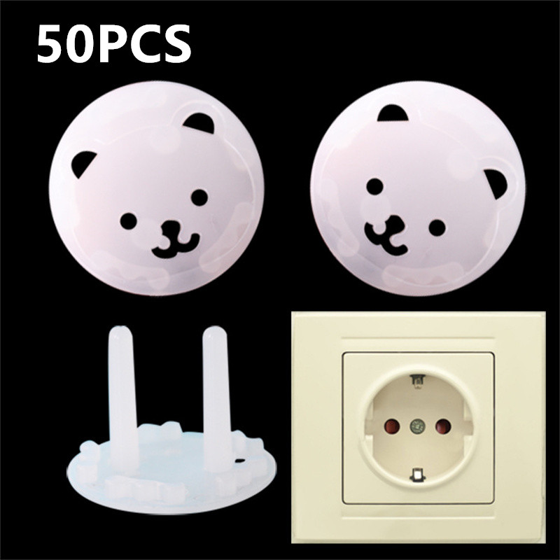 Outlet Cover Baby - 10/20/50 個ベビー安全子供電気ソケットコンセントプラグ保護セキュリティ二相安全ロックカバー子供ソケット