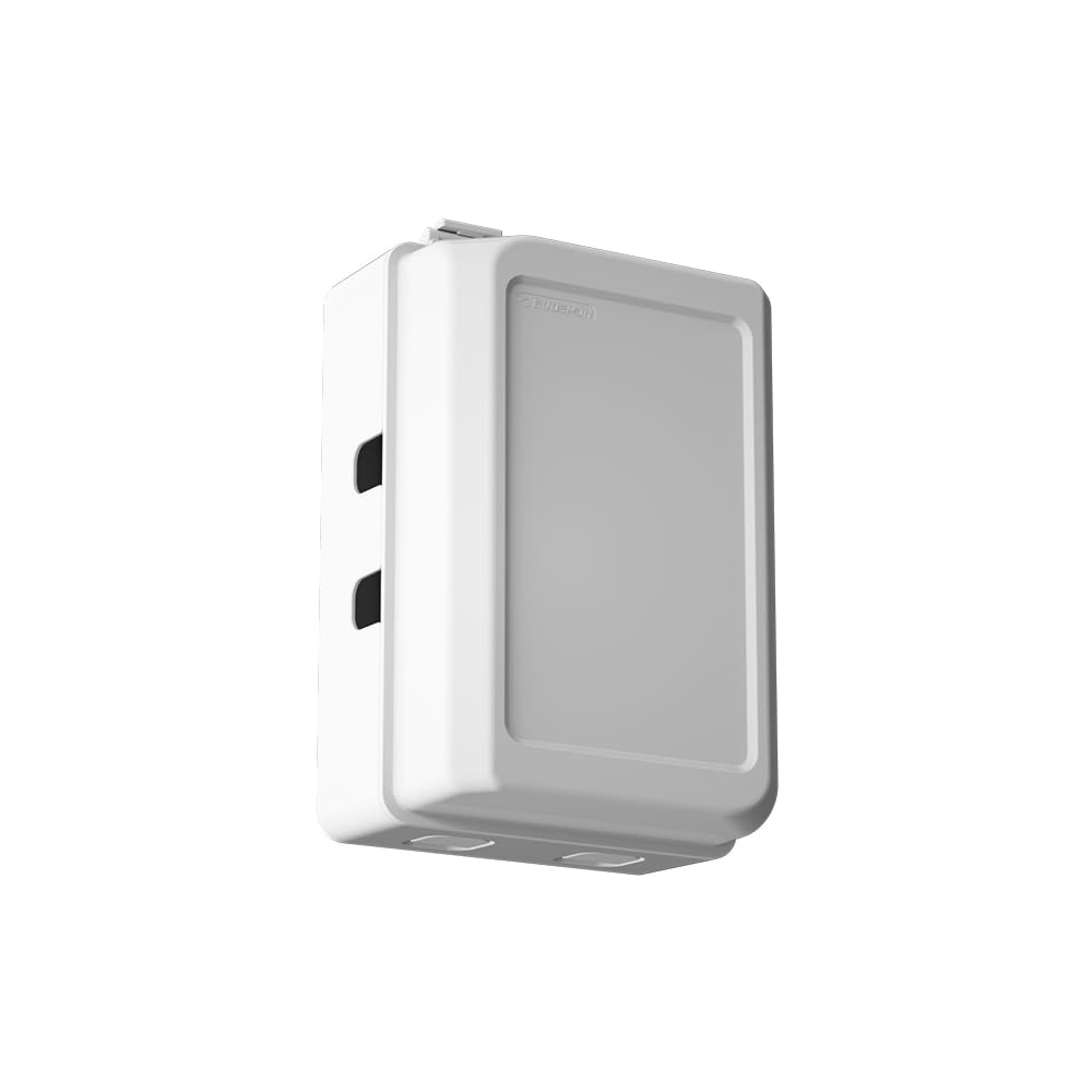 Outlet Cover Baby - ベビープルーフ電気コンセントカバーボックス 子供用安全プラグプロテクター 大きなアダプター用の広いスペース 簡単設置 ホワイト