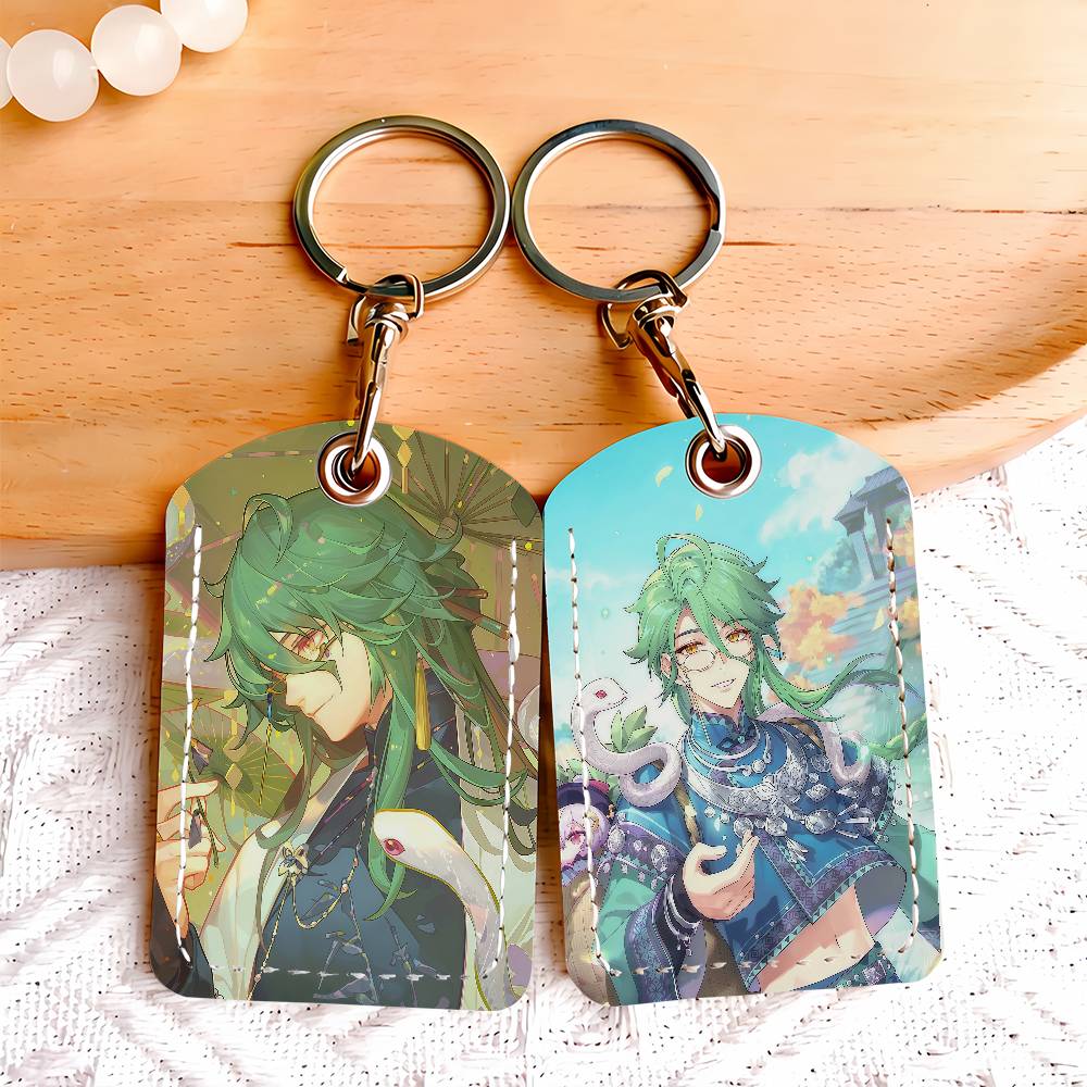 Lockbox Key Secure - ゲーム原神インパクト Baizhu カードホルダーキーホルダーキーリングドアロックアクセス保護ケースセキュリティギフト用