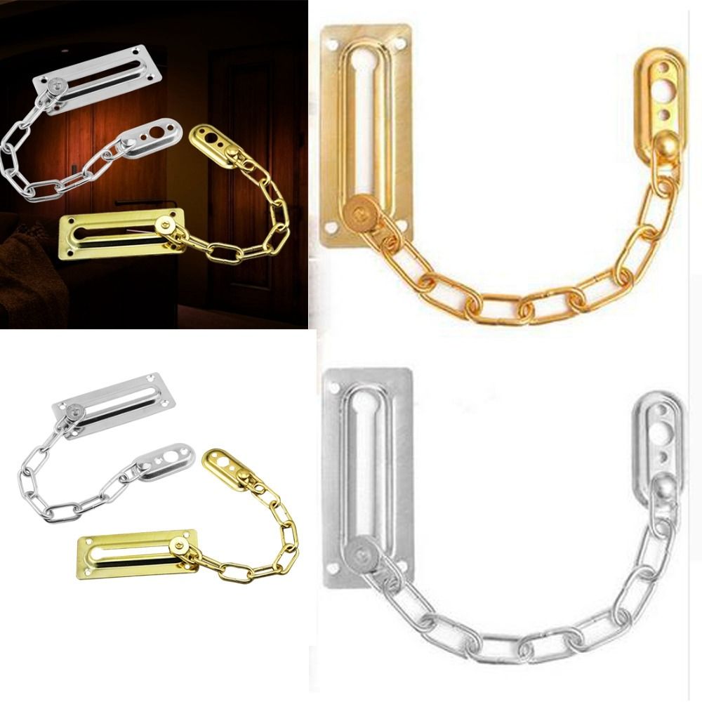 Security Chain Door - ポリッシュラッチドアロック安全チェーンガードスプリングガードアクセサリー窓安全ロック子供の安全盗難防止ドアチェーンロック