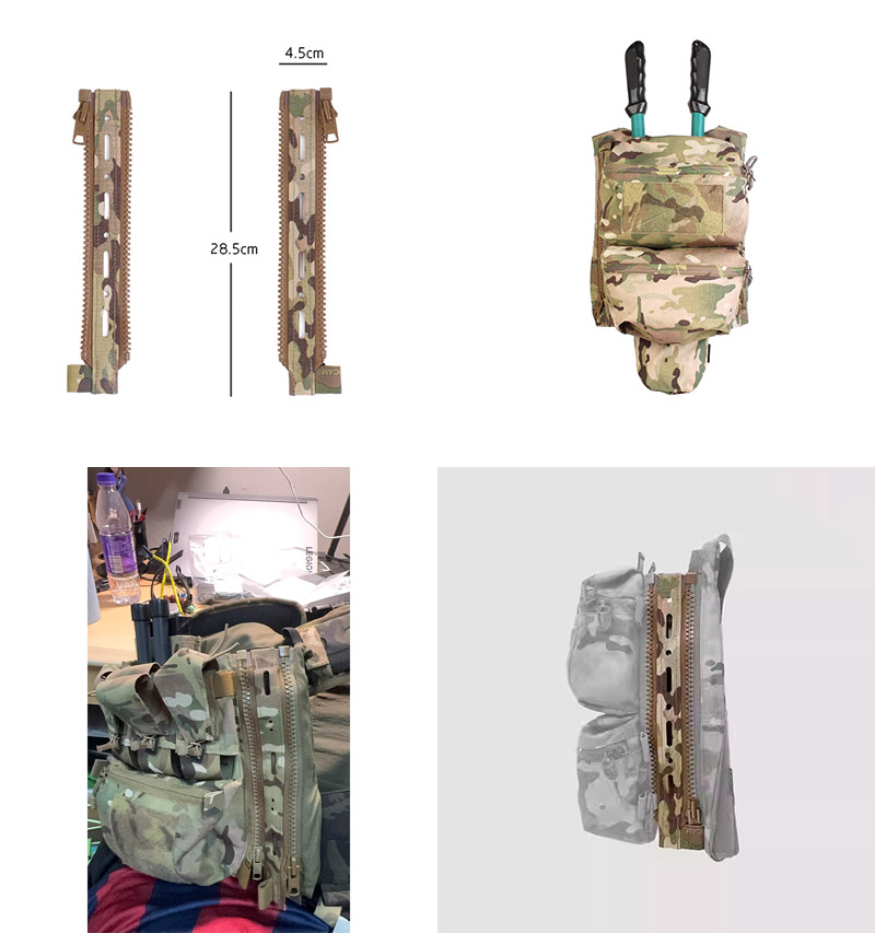 Flood Barrier Bag - FCPC V5 タクティカル バックパック 特別拡張ジッパー パッチ、バックパック接続ジッパー品質保証