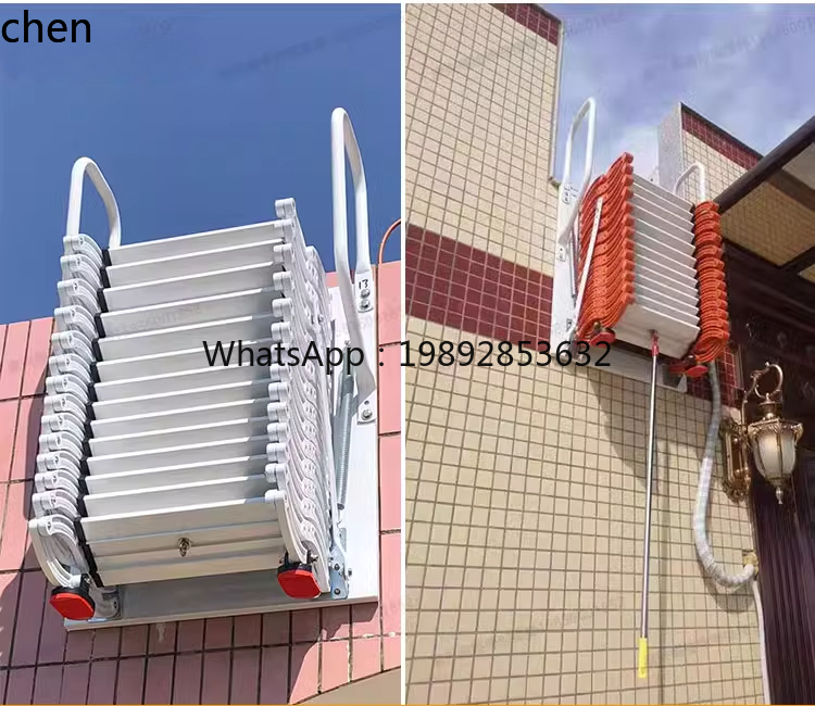 ABB伸縮式階段 家庭用 室内・屋外兼用 壁掛け式 昇降・折 - Fire Escape Ladder のレビューと価格