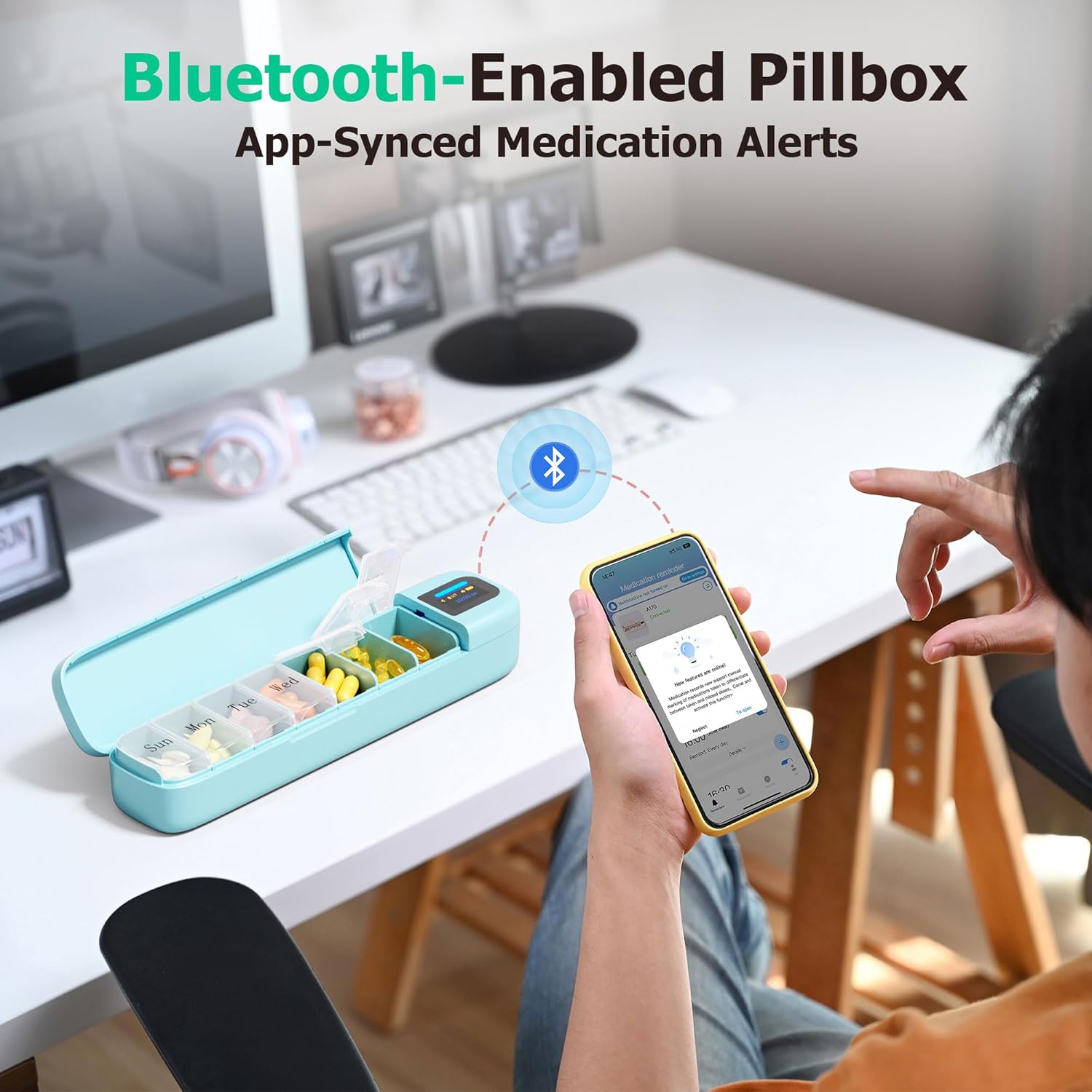 スマートピルオーガナイザー（アラーム＆Bluetoothアプ - Medicine Cabinet Lock のレビューと価格