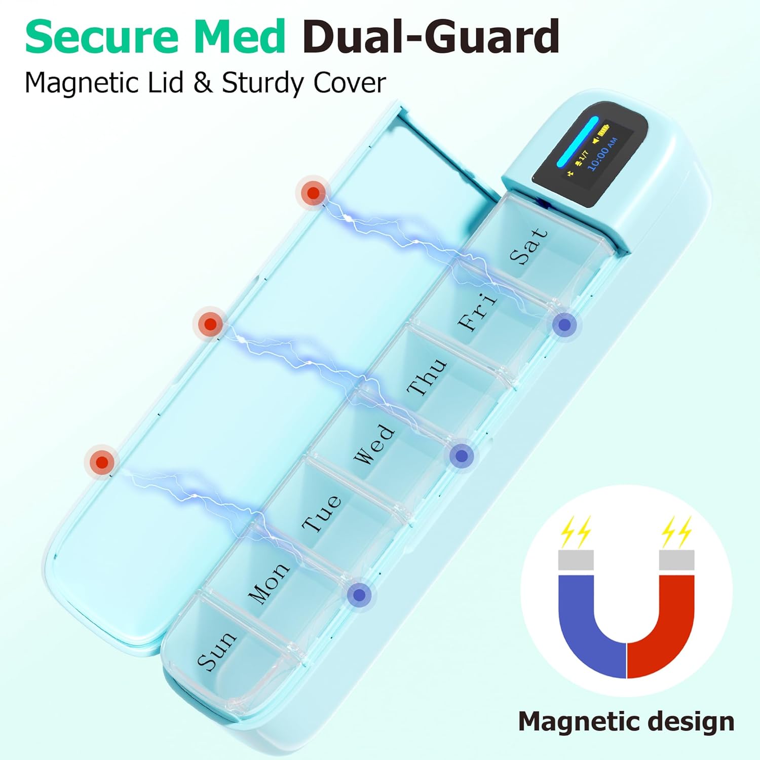 スマートピルオーガナイザー（アラーム＆Bluetoothアプ - Medicine Cabinet Lock のレビューと価格