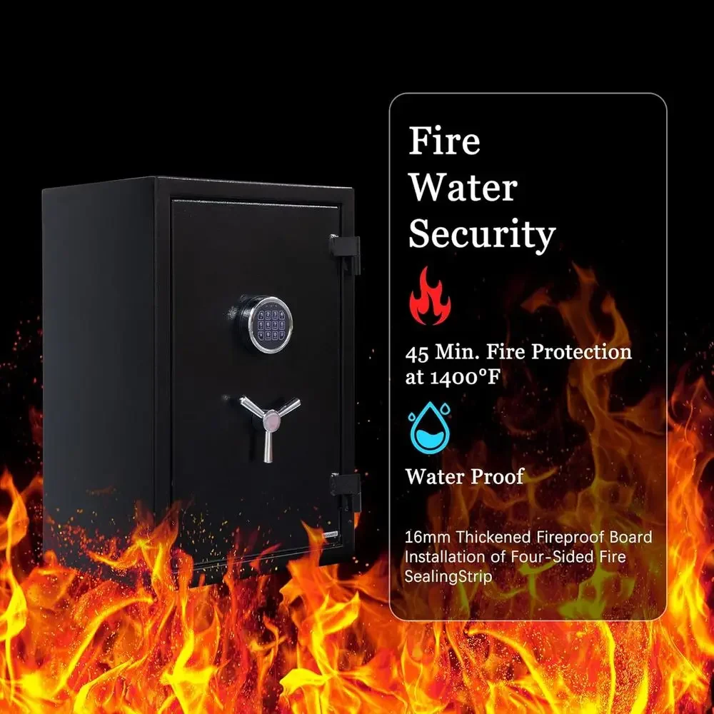 1400 ° 耐火性ピストルセーフ、デジタルロック、盗難防止 - Fire Safe Document のレビューと価格