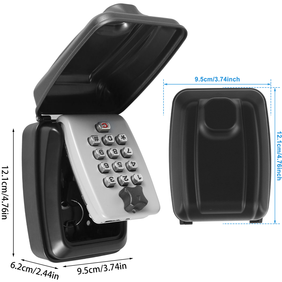 キーロックボックス 壁掛け秘密コード セキュリティキー金庫  - Lockbox Key Secure のレビューと価格