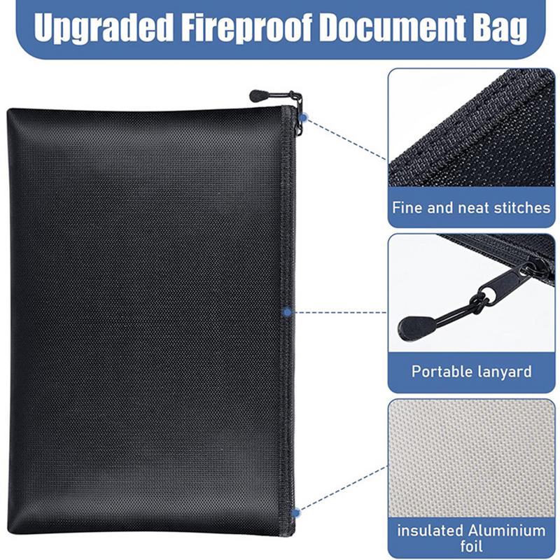 耐火ドキュメントバッグ,ジッパー付き耐火収納ポーチ,家庭やオ - Fire Safe Document のレビューと価格