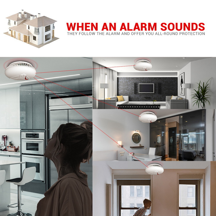 オーストラリア、ヨーロッパ、ワイヤレス相互接続煙警報器、同時 - Smoke Detector Interconnected のレビューと価格