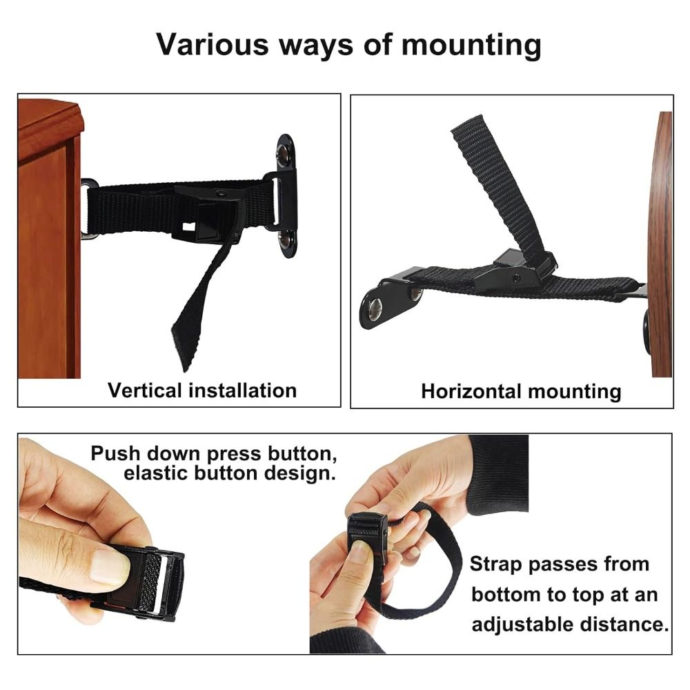 耐震家具アンカー チャイルドプルーフ 調整可能な家具安全キッ - Earthquake Anchor Strap のレビューと価格