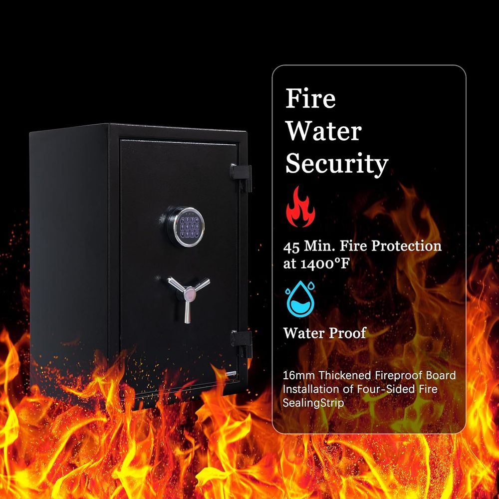 大型ハンドガン用金庫（デジタルロック付き）、1400 ° F - Fire Safe Document のレビューと価格