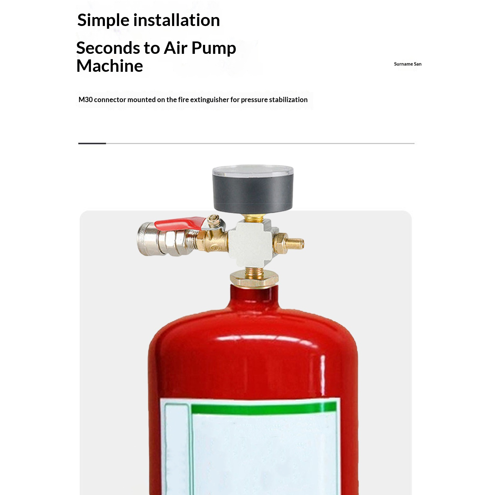 小型エアタンク圧力アダプター（ゲージ付き） ガス貯蔵タンク圧 - Fire Extinguisher Small のレビューと価格