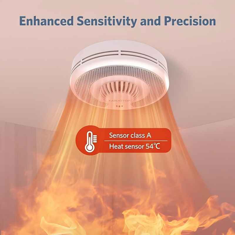 ワイヤレス連動煙および熱警報器、10 年間密閉型バッテリー、 - Smoke Detector Interconnected のレビューと価格