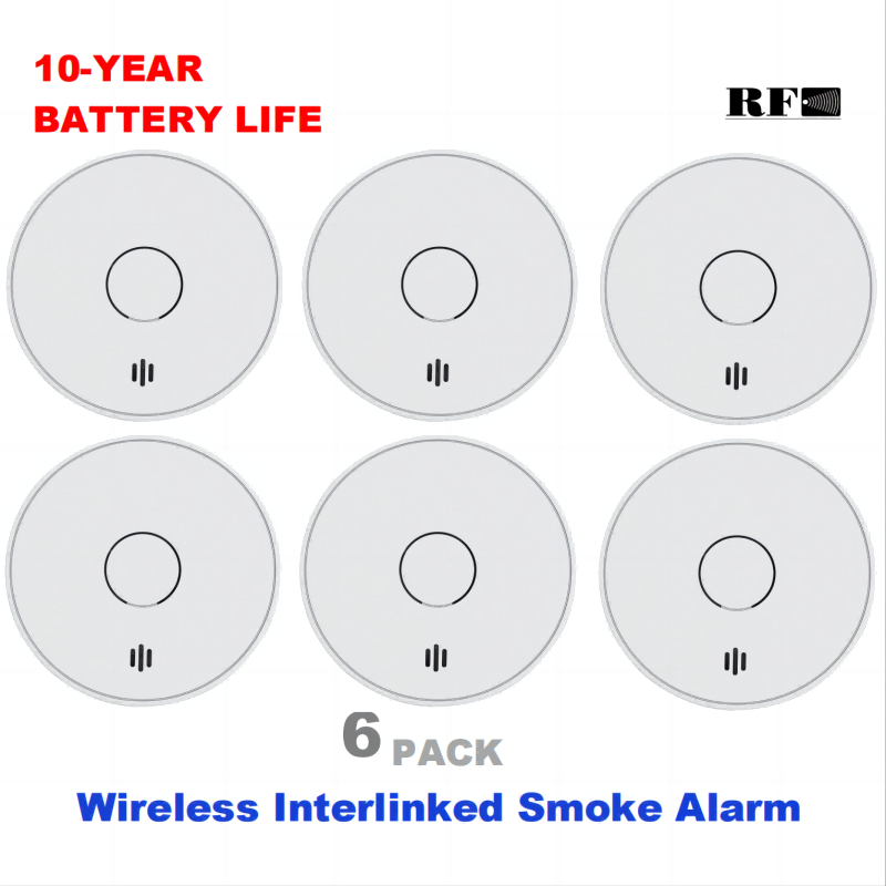 ワイヤレス連動煙感知器 10年電池連動型煙感知器 LEDイン - Smoke Detector Interconnected のレビューと価格