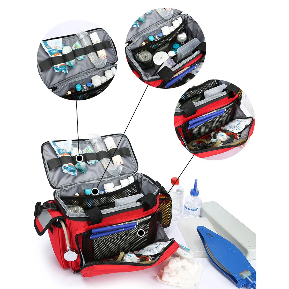 ポータブル屋外救急キット医療バッグ隔離用マルチポケット大容量 - First Aid Bag Kit のレビューと価格
