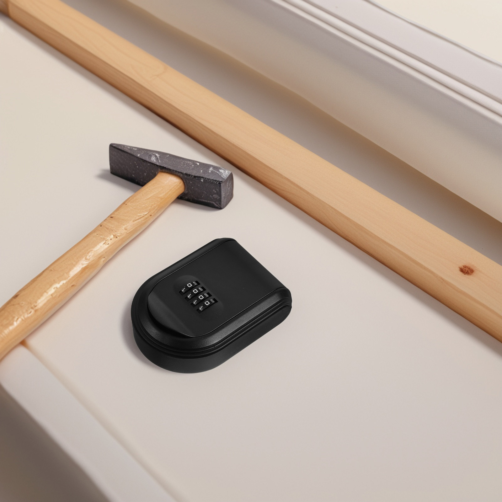 壁掛け式キーロックボックス ブラックABS製 コンビネーショ - Lockbox Key Secure のレビューと価格