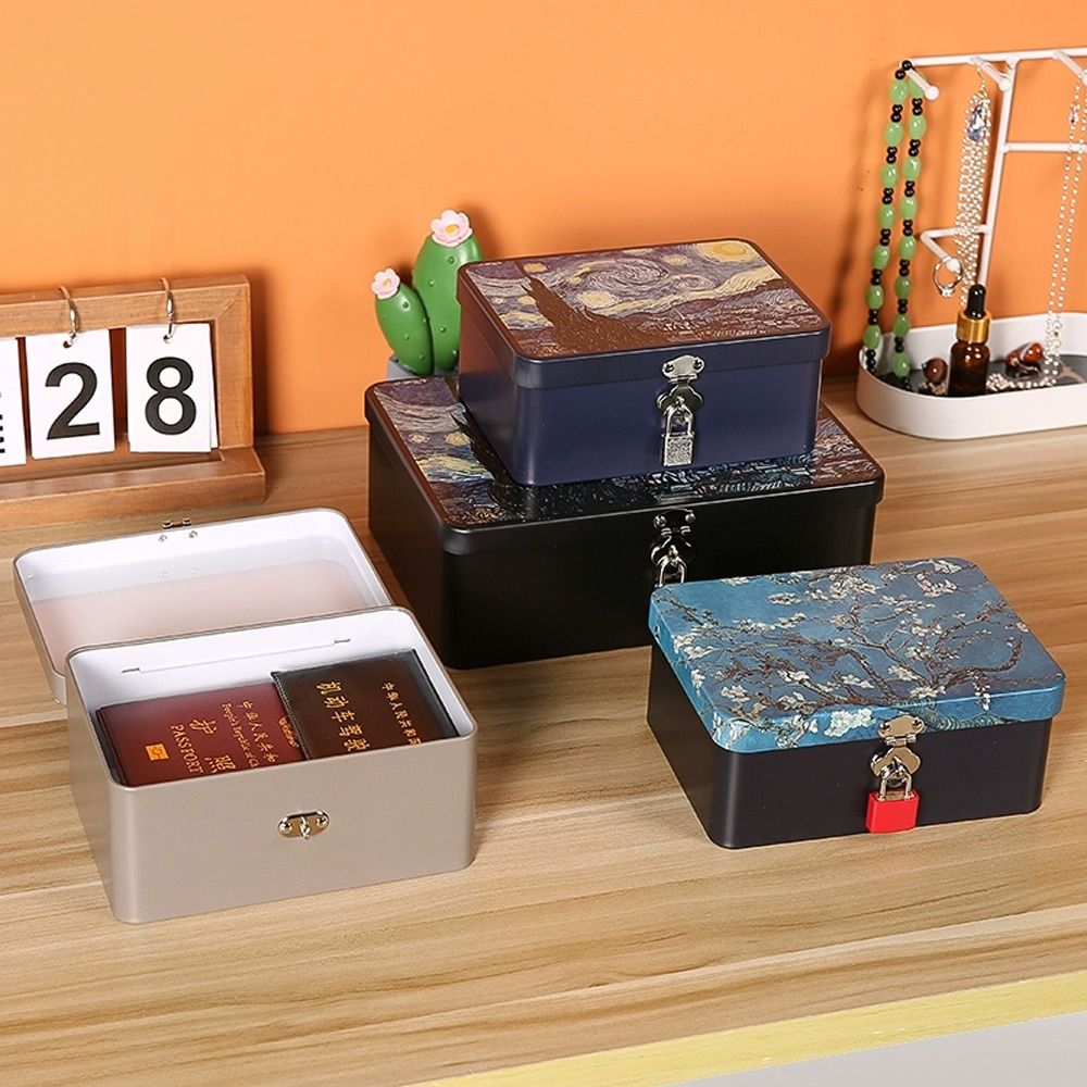ファッションスタイル大型収納ボックス金属素材プライベートスト - Medicine Cabinet Lock のレビューと価格