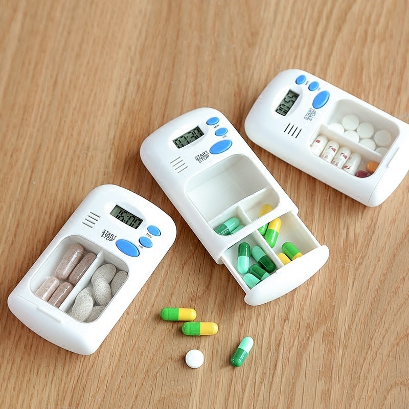 ミニポータブルピルリマインダー薬物アラームタイマー電子ボック - Medicine Cabinet Lock のレビューと価格