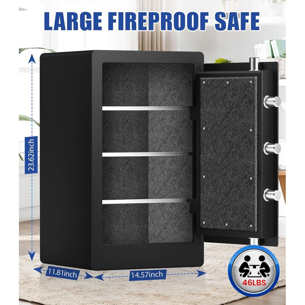 大型生体認証金庫（35分1700） ° F耐火等級と二重盗難 - Fire Safe Document のレビューと価格