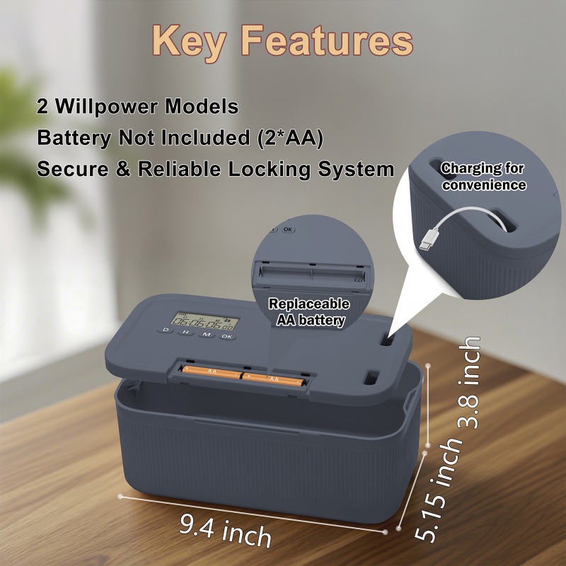 タイマー付きロックボックス 電話ロッカー タイムロック収納ボ - Medicine Cabinet Lock のレビューと価格
