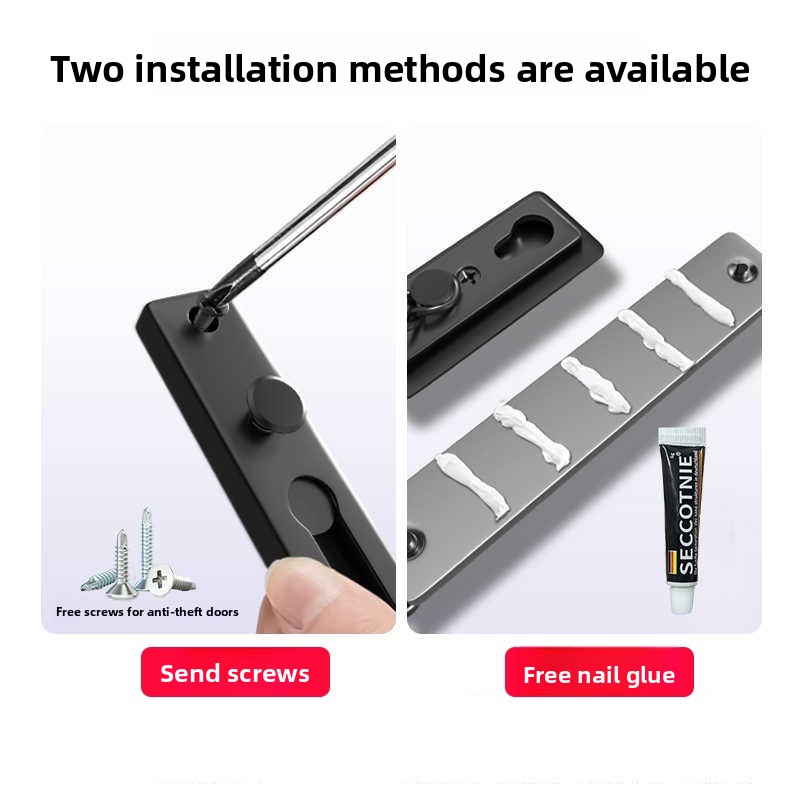 ドリル不要のステンレス製セキュリティドアチェーンプッシュボタ - Security Chain Door のレビューと価格