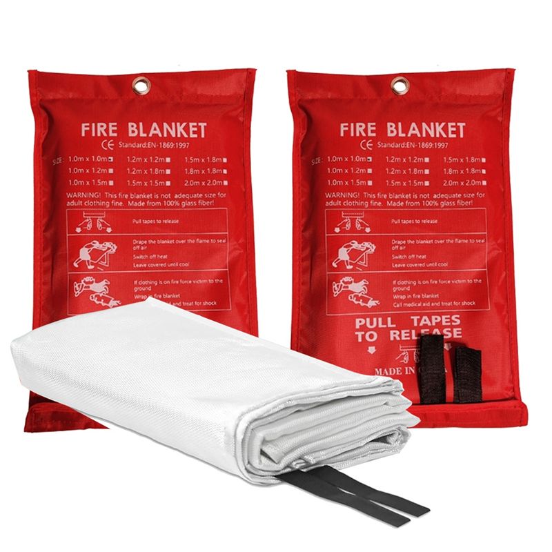 プロモーションデー 2枚入り 緊急用防火毛布、防火毛布、キッ - Fire Blanket Kitchen のレビューと価格