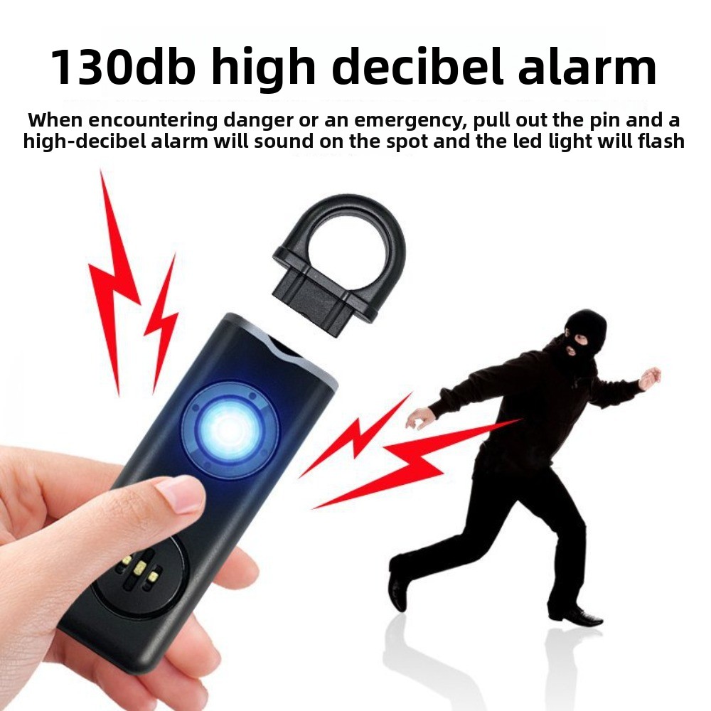 130 高 DB セーフサウンドパーソナルアラーム低バッテリ - Personal Alarm Keychain のレビューと価格