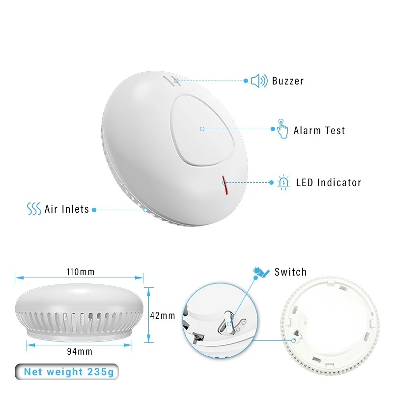 スマートホームセキュリティ警報システム連動煙感知器 - Smoke Detector Interconnected のレビューと価格