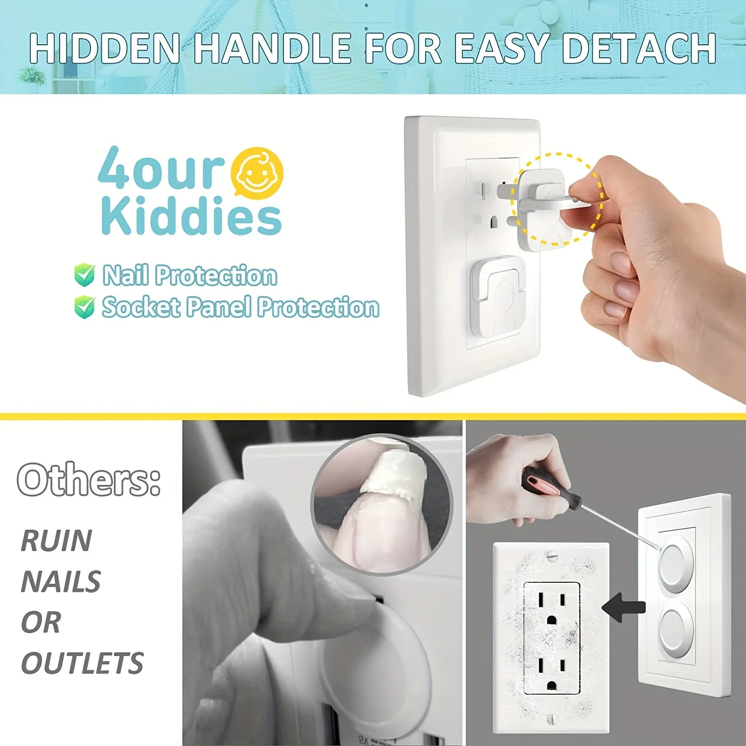 簡単設置 赤ちゃん用電気ショック防止コンセントカバー 防塵テ - Outlet Cover Baby のレビューと価格
